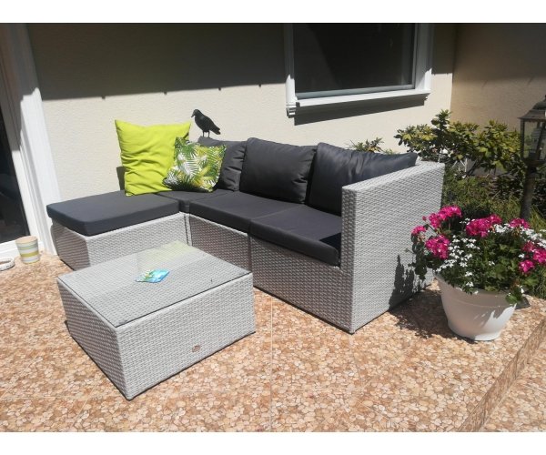 Set mobilier gradina din ratan sintetic Farlito